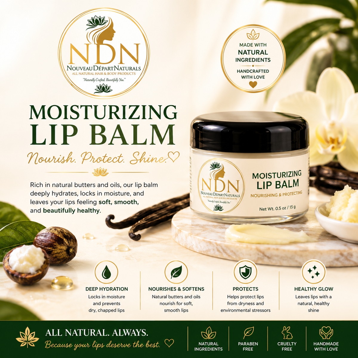 Moisturizing Lip Balm (2oz)